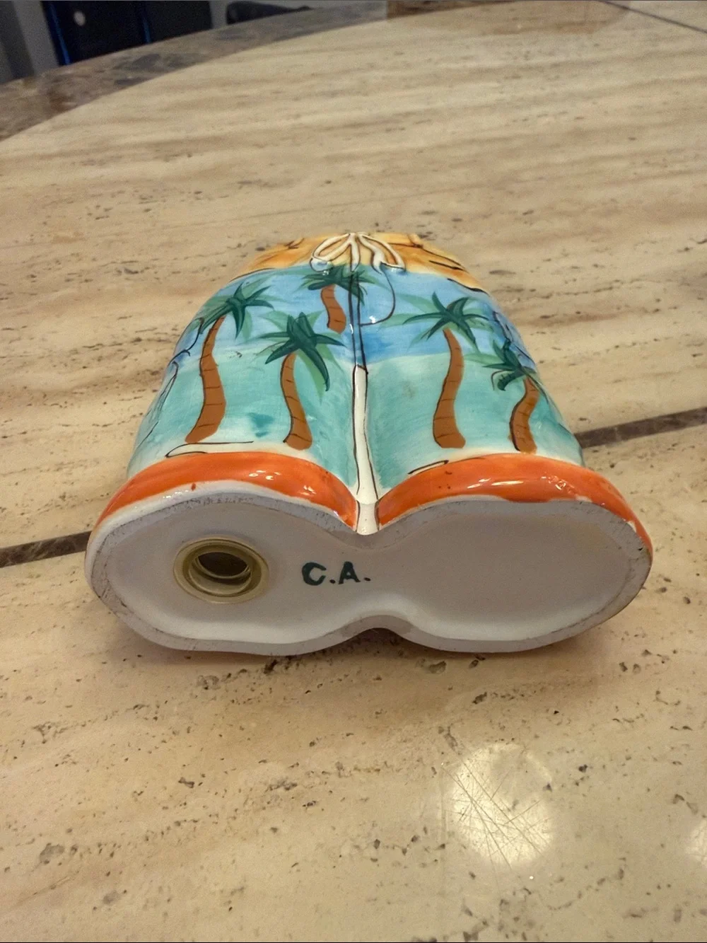 Vintage clay art salt and pepper